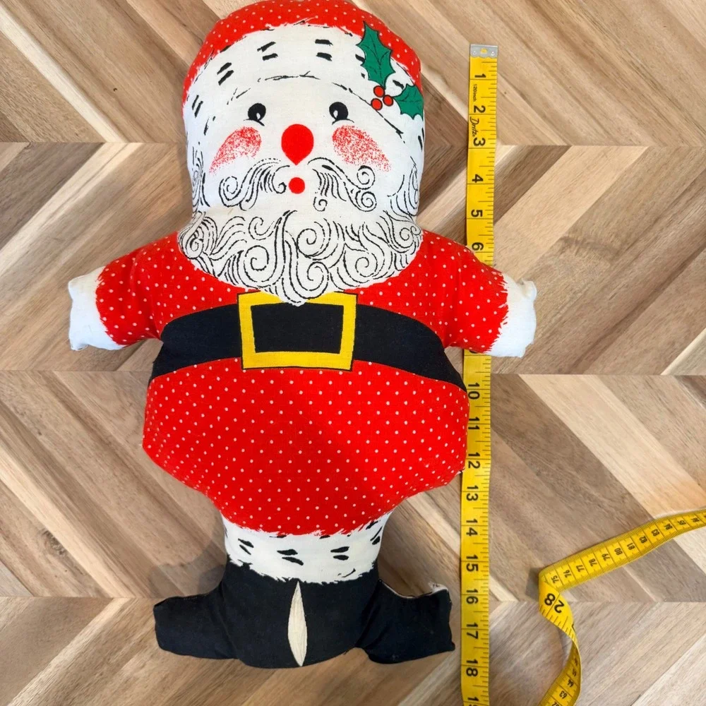 Vintage Handmade Santa Claus Cut and Sew Plush Pillow Christmas Holiday‎ Decor